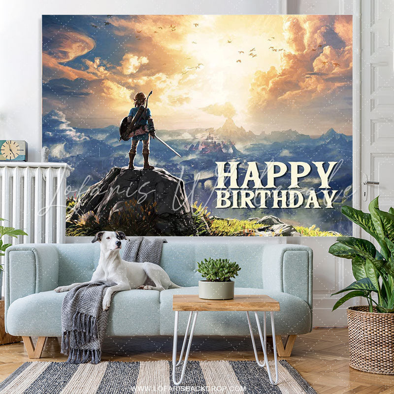 Lofaris Cartoon The Legend Happy Birthday Backdrop For Kids