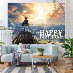 Lofaris Cartoon The Legend Happy Birthday Backdrop For Kids