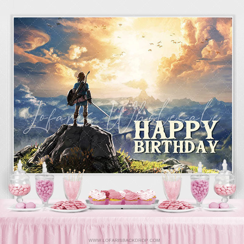 Lofaris Cartoon The Legend Happy Birthday Backdrop For Kids