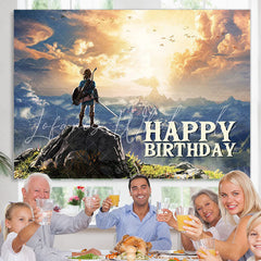 Lofaris Cartoon The Legend Happy Birthday Backdrop For Kids