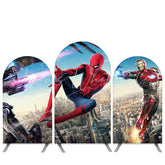 Lofaris Cartoon Theme Super City Hero Birthday Arch Backdrop Kit