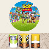 Lofaris Cartoon Toy And Amusement Park Round Backdrop Kit