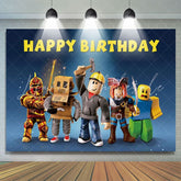 Lofaris Cartoon Video Game Happy Birthday Party Decro Backdrop