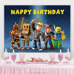 Lofaris Cartoon Video Game Happy Birthday Party Decro Backdrop