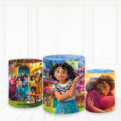 Lofaris Cartoon Warm Family Plinth Cover Funny Film Theme Cake Table