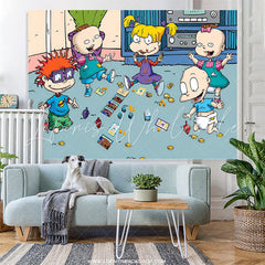Lofaris Cartoons Child Play Games Happy Birthday Backdrop