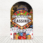 Casino Night Lights Vegas Arch Backdrop For Poker Party Fun