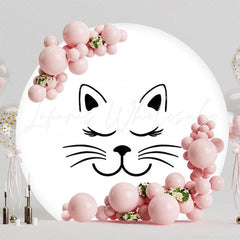 Cat Round Backdrop For Fun Kids Birthday Party Celebration