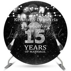 Lofaris Celebrate 15 Year Of Marriage Round Anniversary Backdrop