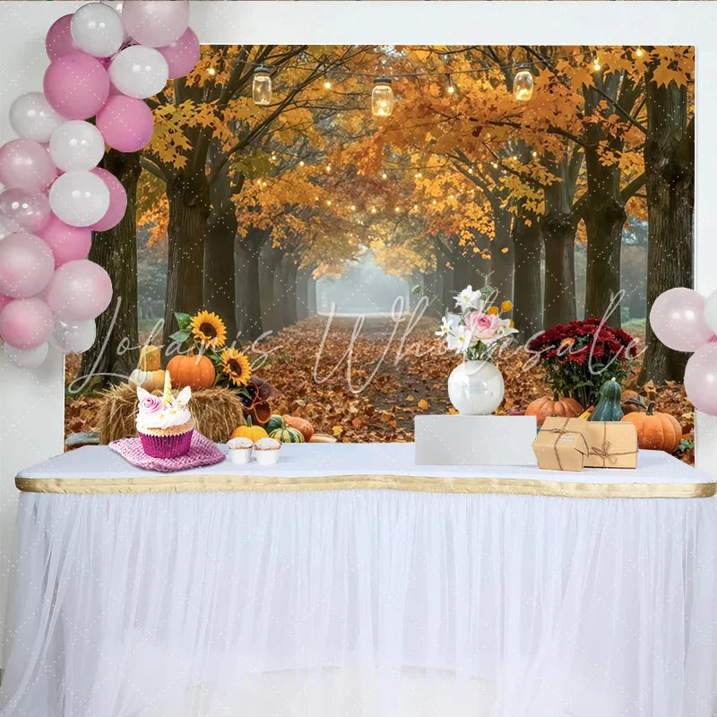 Celebrate Golden Autumn Backdrop with Pumpkins and Sunflowers Rustic Thanksgiving Background for Fall Harvest Photoshoot