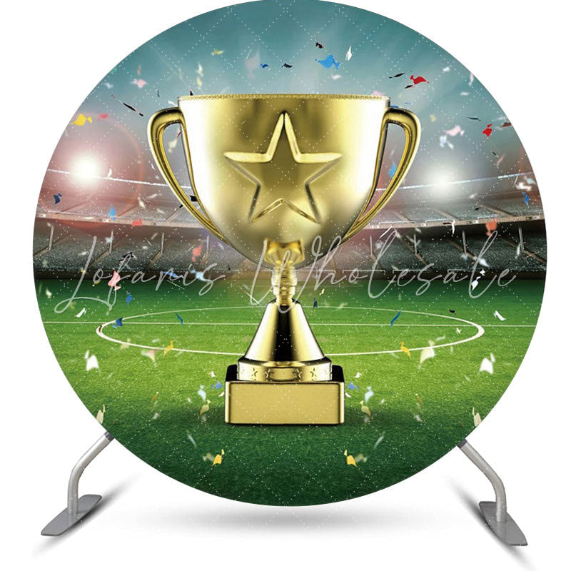 Lofaris Champion Cup Ribbon Football Stadium Circle Backdrop