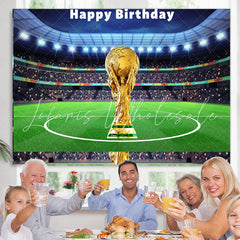 Lofaris Championship Trophy Field Happy Birthday Backdrop