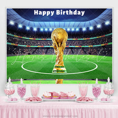 Lofaris Championship Trophy Field Happy Birthday Backdrop