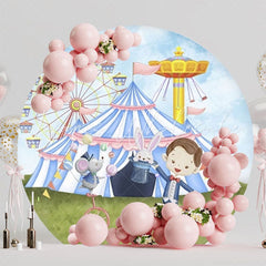 Charming Circus Big Top Round Backdrop For Spectacular Events