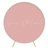 Charming Pink Theme Round Backdrop For Elegant Party Decor