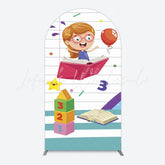 Cheerful ABC Kids Arch Backdrop for Party Photo Scene