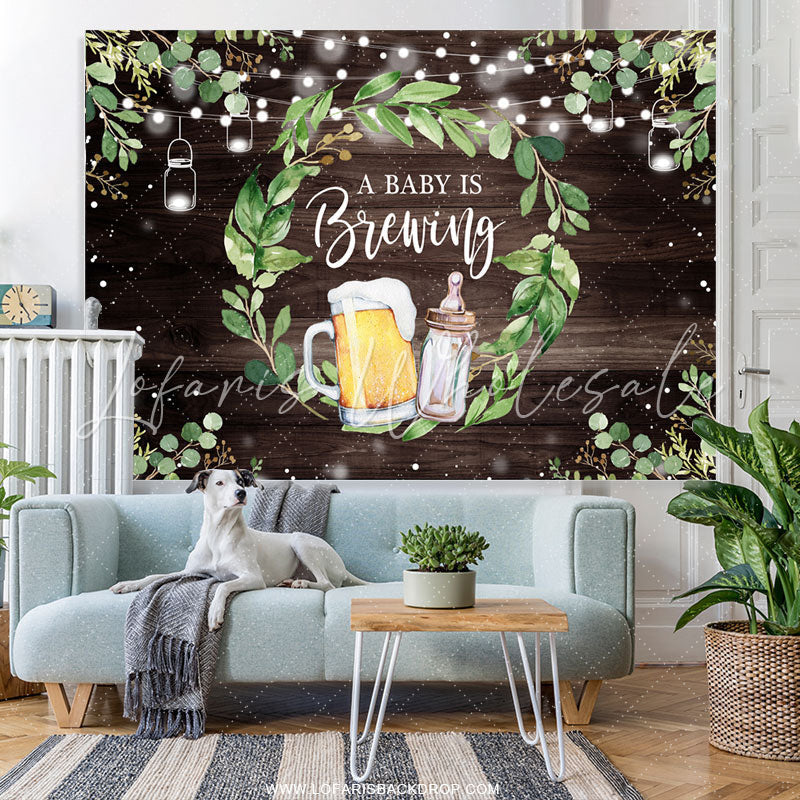 Lofaris Cheers Beer And Pacifier Baby Shower Backdrop