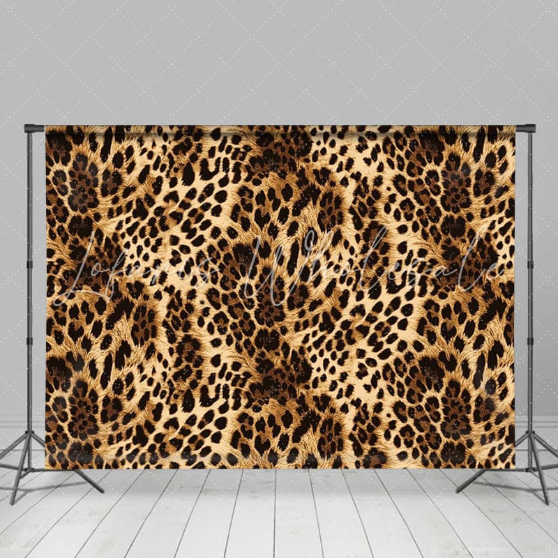 Cheetah Black Brown Skin Pattern Leopard Print Party Backdrop