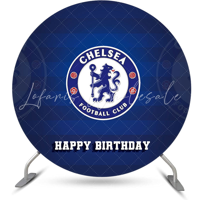 Lofaris Chelsea Football Clue Logo Circle Birthday Backdrop