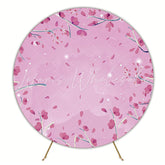 Cherry Blossom Pink Round Backdrop for Spring Wedding Event