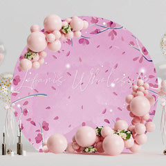 Cherry Blossom Pink Round Backdrop for Spring Wedding Event