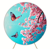Cherry Blossom Round Backdrop for Spring Celebration
