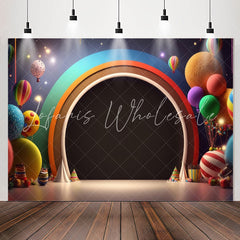 Lofaris Chichi Arch Balloons Colorful 1st Birthday Backdrop