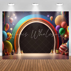 Lofaris Chichi Arch Balloons Colorful 1st Birthday Backdrop
