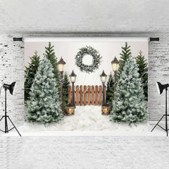 Lofaris Chrismas Tree And Wall Hanging Short Plush Backdrop