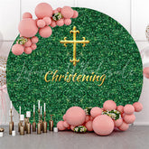 Lofaris Christening And Grassland Happy Birthday Circle Backdrop