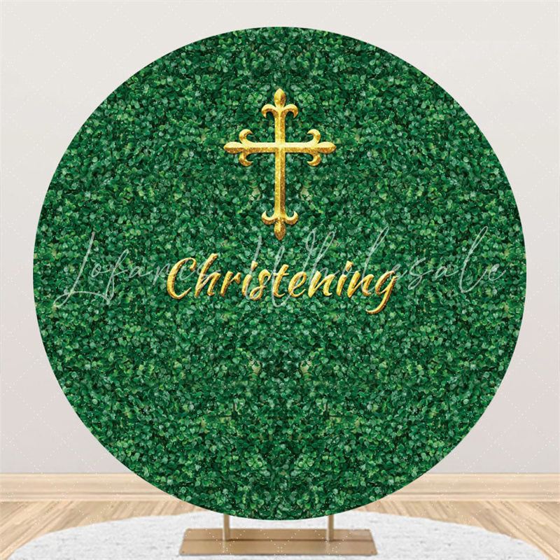 Lofaris Christening And Grassland Happy Birthday Circle Backdrop