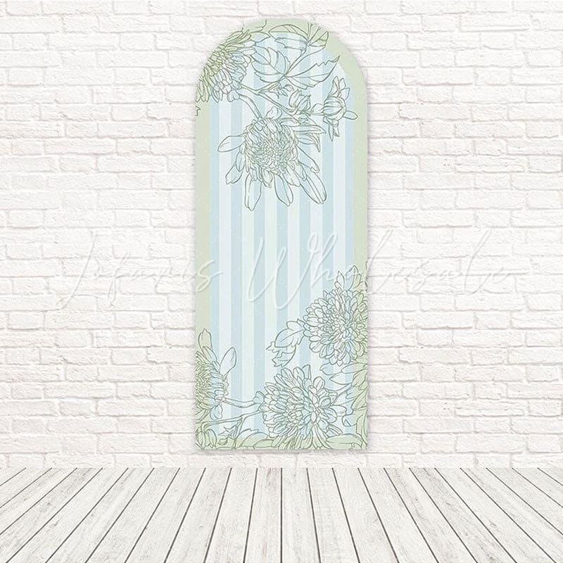 Christening Floral Soft Pastel Bloom Arch Backdrop For Baby Blessing