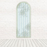 Christening Floral Soft Pastel Bloom Arch Backdrop For Baby Blessing