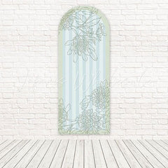 Christening Floral Soft Pastel Bloom Arch Backdrop For Baby Blessing