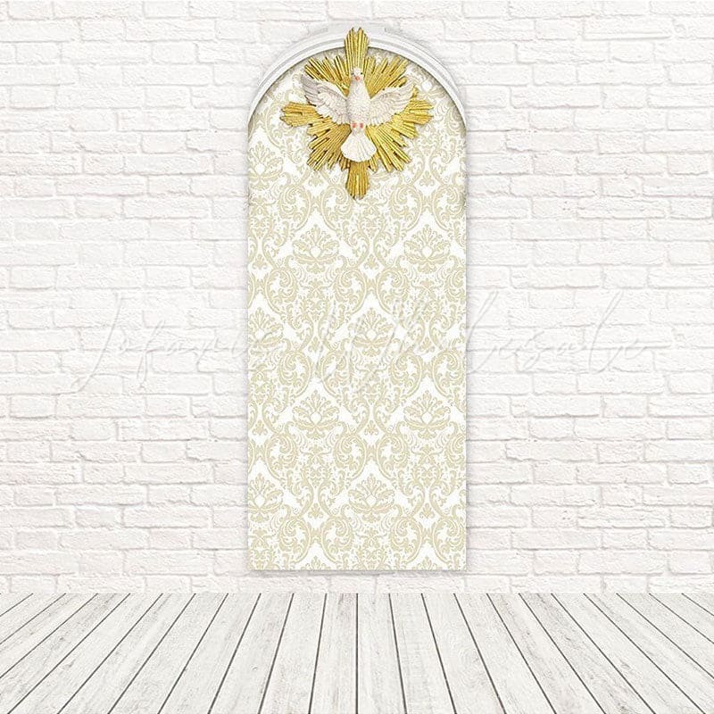 Christening Holy Pigeon Flight Peace Arch Backdrop For Soft Moment