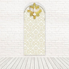 Christening Holy Pigeon Flight Peace Arch Backdrop For Soft Moment