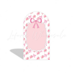 Christening Pink Flora Flower Birthday Party Arch Backdrop Wall Cloth Cover