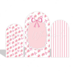 Christening Pink Flora Flower Birthday Party Arch Backdrop Wall Cloth Cover