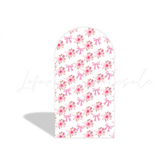 Christening Pink Flora Flower Birthday Party Arch Backdrop Wall Cloth Cover