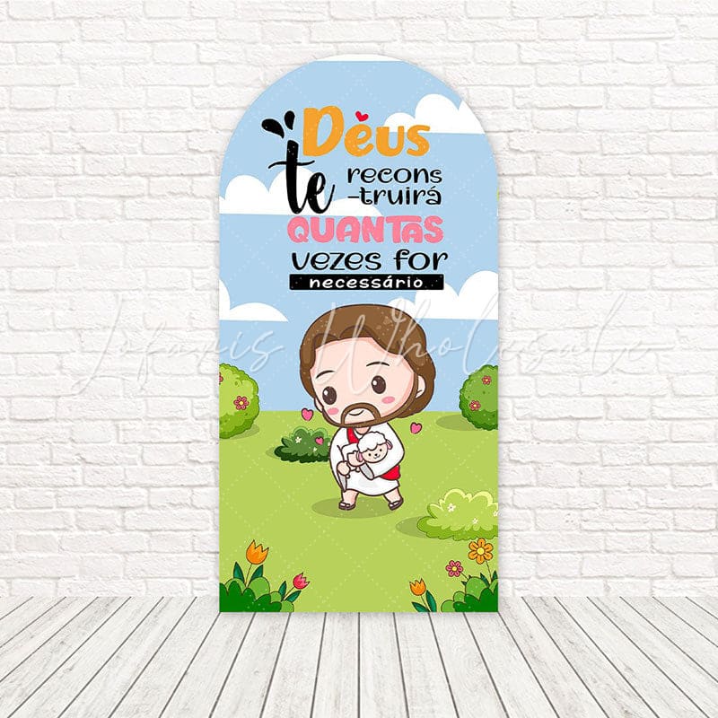 Christian Easter Holy Resurrection Arch Backdrop For Religious Gathering