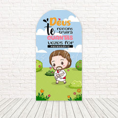 Christian Easter Holy Resurrection Arch Backdrop For Religious Gathering