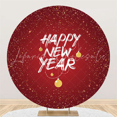 Lofaris Christmas Balls Holiday Circle Happy New Year Backdrop