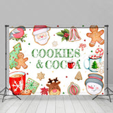 Lofaris Christmas Cookies And Cocoa Gingersnap Backdrop For Party