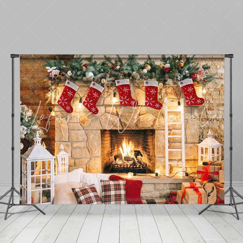 Lofaris Christmas Decoration House Theme Backdrop For Party