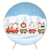 Christmas Holiday Celebration Round Backdrop For Festive Decor