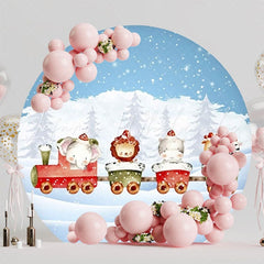 Christmas Holiday Celebration Round Backdrop For Festive Decor