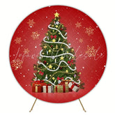 Christmas Holiday Magic Round Backdrop For Festive Party Decor
