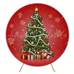 Christmas Holiday Magic Round Backdrop For Festive Party Decor