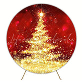 Christmas Pine Tree Round Backdrop for Festive Spirit