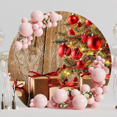 Christmas Presents Round Backdrop for Festive Holiday Party